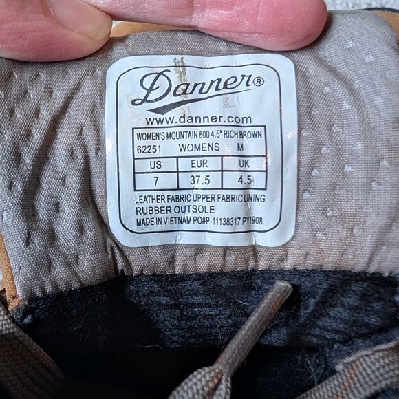 Danner Mountain 600 Women’s brown waterproof hiking boots size 7 - Picture 6 of 8